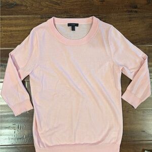J. Crew Light Pink Crew Neck Sweater Teddie small